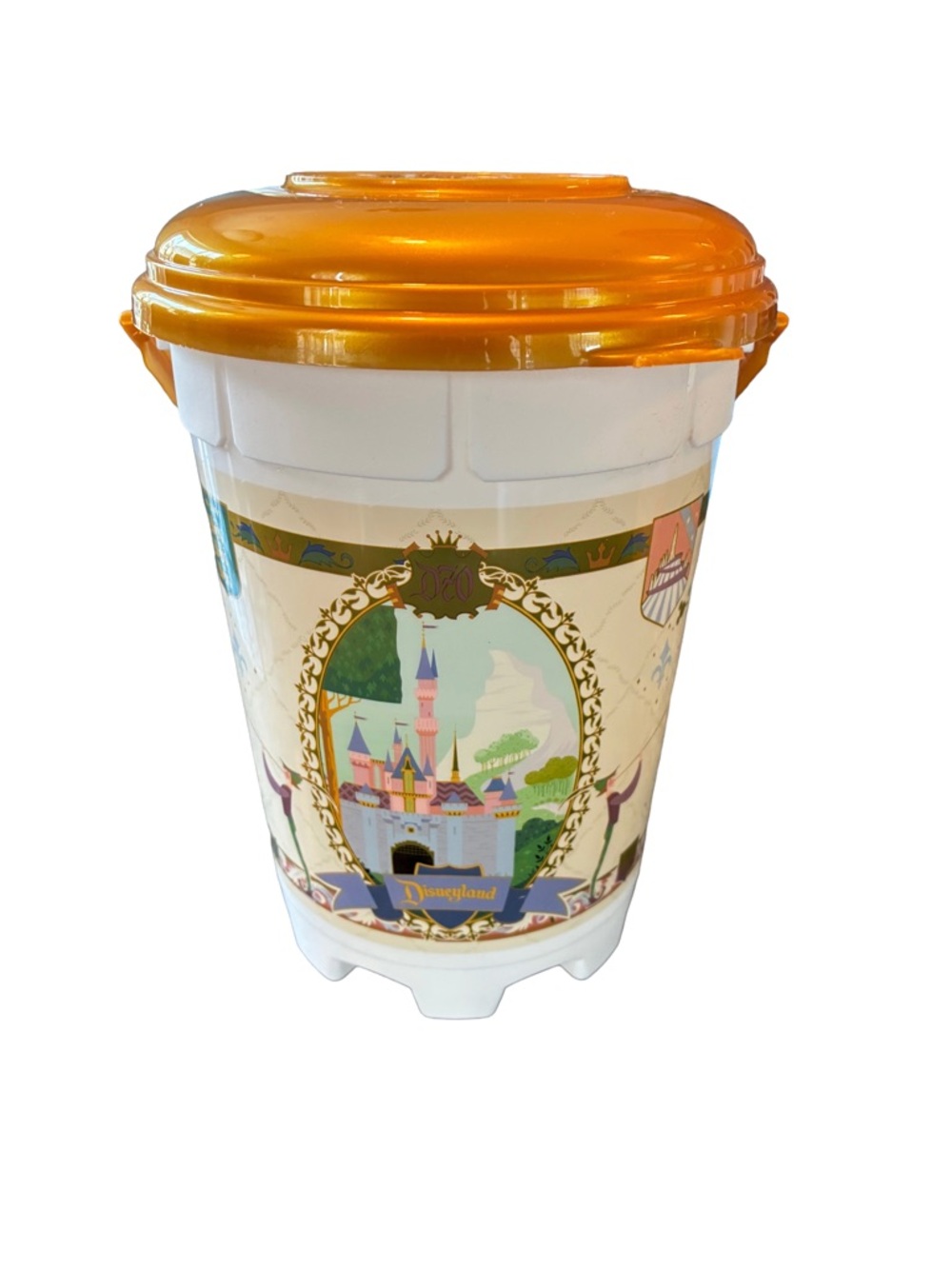 Disneyland Castle Souvenir Cup with Orange Lid
